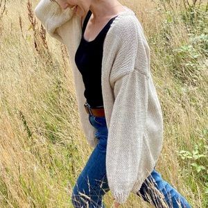 Bunti Hazel Hand Knitted Cardigan Wool & Organic Cotton NWT!
